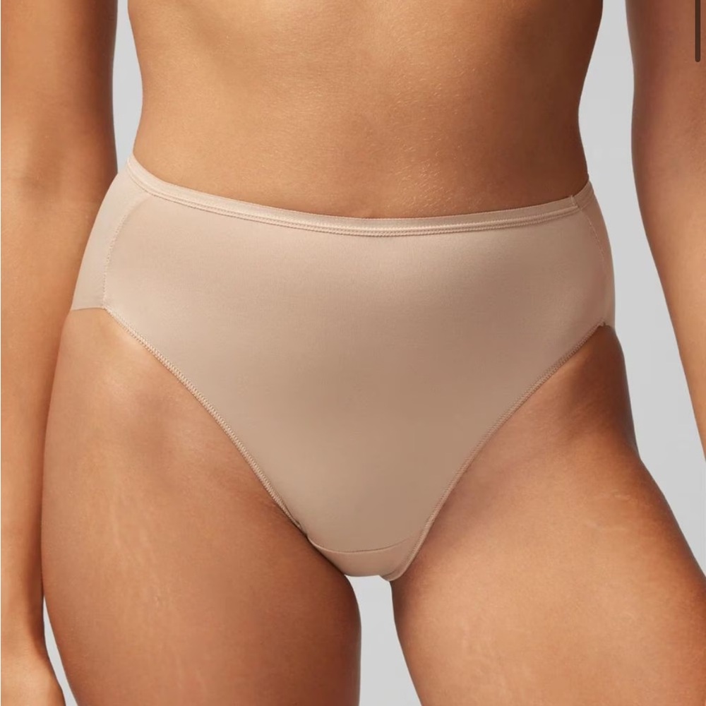 Soma High-Waisted Bikini Bottoms in Black and Nude